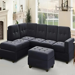Homeify Ciesta Fabric 5- to 6-Seater Sofa L Shape Sofa Set with Storage Ottoman Fabric 6 Seater  Sofa