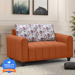 CARLTON LONDON Avalon Two Seater Cushion Back Sofa With 3 Years Warranty Fabric 2 Seater  Sofa
