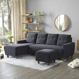 Sleepyhead Yolo Designed by Duroflex - Premium Plush 3 Layer Cushioning, Anti-Sag Comfort Fabric 6 Seater  Sofa