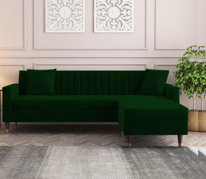 Carftjar Fabric 'L' Shaped Four Seater Sofa For Living Room/ Office/ Guest Room || Fabric 4 Seater  Sofa