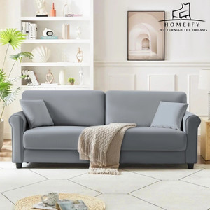 Homeify Blos 3 Seater Modern Comfy Sofa Set for Living Room Fabric 3 Seater  Sofa