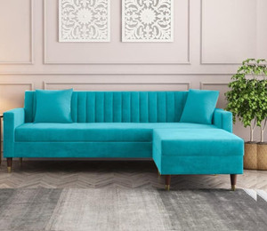 Klenta Home Decor Fabric 'L' Shaped Four Seater Sofa For Living Room/ Office/ Guest Room || Fabric 4 Seater  Sofa