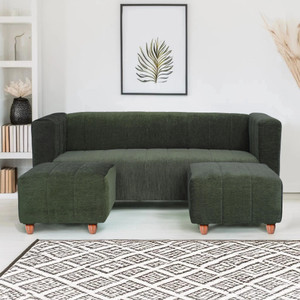 Seventh Heaven Tokyo with Ottoman, Chenille Molfino Fabric Fabric 5 Seater  Sofa
