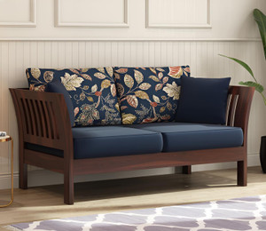 Ratandhara Furniture Solid sheesham Wooden 2 Seater Sofa for Living Room & Office | Fabric 2 Seater  Sofa