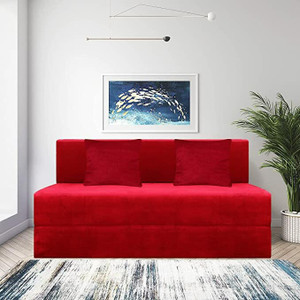 WELCOHOMEDECOR Two Seater Folding Sofa Bed for Home & Office | Sofa Cum Bed | Sofa | Fabric 2 Seater  Sofa