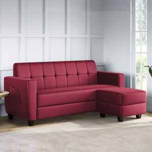 ARRA Remo Tufted Back Fabric 4 Seater  Sofa