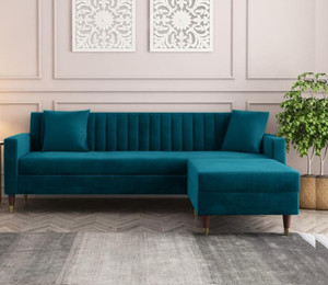 Klenta Home Decor Fabric 'L' Shaped Four Seater Sofa For Living Room/ Office/ Guest Room || Fabric 4 Seater  Sofa