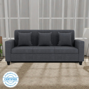Flipkart Perfect Homes Omega Jut Fabric 3 Seater  Sofa
