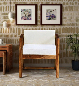 Mamata Wood Decor sofa sectional in pure sheesham wood (solid wood) for your living room, bedroom Fabric 1 Seater  Sofa