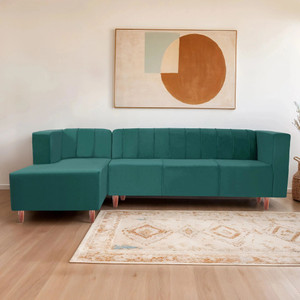 Seventh Heaven Sydney, Extra Spacious, Polyester Holland Fabric 6 Seater  Sofa