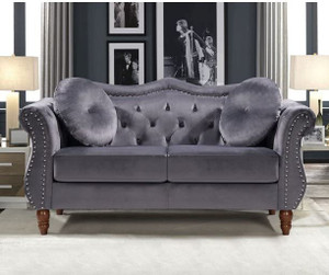 Soul Light Art MODERN FABRIC Hand Tufted 2 Seater Chesterfield Sofa for Home & Living Room Fabric 2 Seater  Sofa