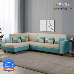 Flipkart Perfect Homes Haniry L-Shaped Sofa Sectional Left Facing ll For Living Room Comfortable Fabric 6 Seater  Sofa