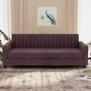 Vansh Furniture Premium Quality Velvet Fabric 3 Seater  Sofa