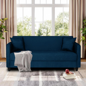 Vansh Furniture Premium Quality Velvet Fabric 3 Seater  Sofa