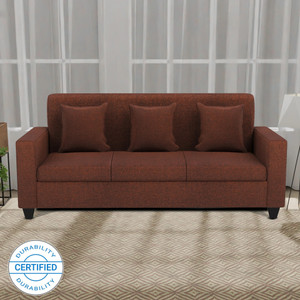 Flipkart Perfect Homes Omega Jut Fabric 3 Seater  Sofa