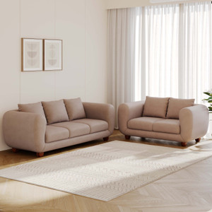 Atharv Homes Imperia Premium Velvet Fabric 3 + 2 Sofa Set