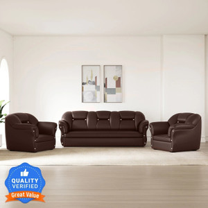 Flipkart Perfect Homes Bella Leatherette 3 + 1 + 1 Sofa Set