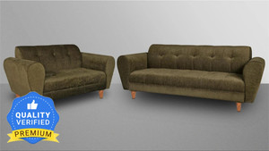 Seventh Heaven Milan 5 Seater Sofa Set, Chenille Molfino Fabric with 2 Year Warranty Fabric 3 + 2 Sofa Set