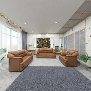 Sekar Lifestyle Butterfly Series Leatherette 3 + 2 + 1 Sofa Set