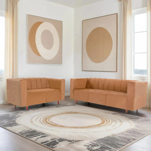 Seventh Heaven Sydney 5 Seater Sofa Set, Plush Suede Fabric Fabric 3 + 2 Sofa Set
