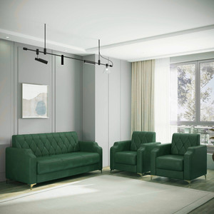 RECLINEX INDIA Leatherette 3 + 1 + 1 Sofa Set