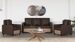 WESTIDO Solitaire Leatherette 3 + 1 + 1 Sofa Set