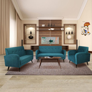 ARRA Rome Tufted Back 6 Seater Sofa Set Fabric 3 + 2 + 1 Sofa Set