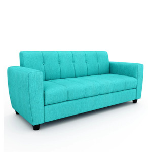 WAKESURE Premium Quality Velvet Fabric 3 Seater  Sofa