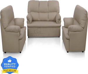Homeify Noah Ivy Leatherette 3-1-1 Five Seater Sofa Set For Living Room Leatherette 3 + 1 + 1 Sofa Set