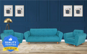 Seventh Heaven Milan, Chenille Molfino Fabric Fabric 3 + 1 + 1 Sofa Set