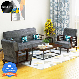 Kendalwood Furniture Solid Wood for living Room Furniture Fabric 3 + 1 + 1 Sofa Set