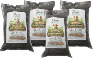 VERMI VEDA Organic Vermicompost 1KG Pack of 5 – 100% Natural Cow Dung Manure