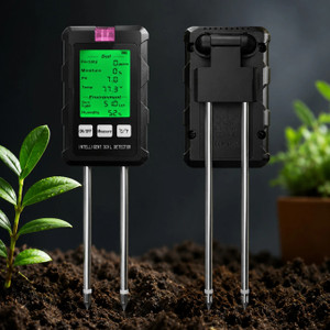 Accutrust 6 in 1 Digital Soil Tester Meter for Plants with pH, Moisture & Fertility Sensor Soil Test Kit