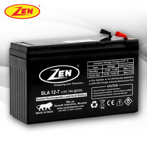 Zen SLA 12-7 (12 Volts 7 Ah) SMF UPS Battery AGM Solar Battery