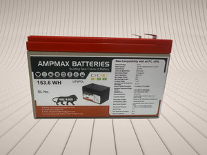 Ampmax 12v-12ah Ups Lithium Solar Battery