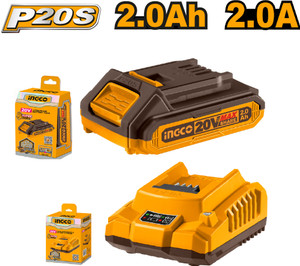 INGCO 20V Lithium-ion (2.0ah battery+charger) Lithium Solar Battery
