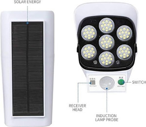 JAMBUVANTI Security Camera Solar Powered Sensor Light 77 LED Street Spotlight Solar Lamp . Solar Light Set