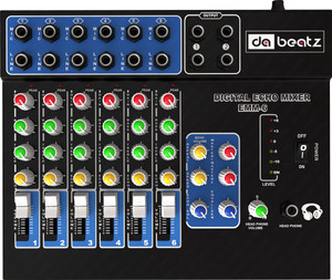 Da.Beatz. 6-Channel mixer EMM-6 Professional Analog Sound Mixer & Audio Interface,DJ Mixer Analog Sound Mixer