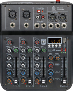 Digimore D-254Pro Audio Mixer | 4 Channel Input | DSP Effect | +48V | Stereo XLR Output Analog Sound Mixer