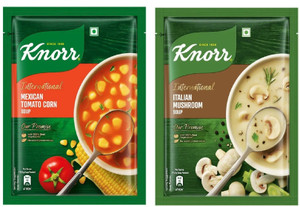 Knorr Italian Mashroom & Mexican Tomato Corn Soup Pack Of 2(Each One)