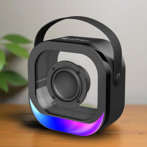 PTron 10W Immersive Sound, 6Hrs Playtime, RGB Lights, Portable 10 W Bluetooth Speaker