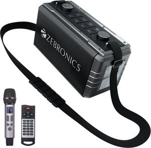 ZEBRONICS MUSIC BOMB 2, BTv5.1, 10h Backup, USB, mSD, AUX, 6.3mm Guitar Input, TWS 80 W Bluetooth Home Audio Speaker