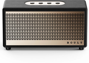 Boult RetroAmp Z30 Dual Drivers, 30W Power, 10H Battery, Classic Rugged Leather, 5.3V 30 W Bluetooth Home Audio Speaker