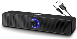 Frontech 1.0 USB with AUX | LED Lights| Volume Control | PC, Mobile SPK-0008 10 W Laptop/Desktop Speaker