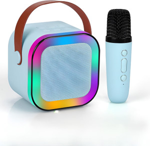 JANROCK K12 Speaker Machine Bluetooth-Compatible Wireless Karaoke Mic Speaker with RGB 5 W Bluetooth Speaker