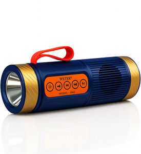 Jmax Portable BT Speaker| 7W, FM,LED Torch USB/TF/AUX, – Outdoor Travel Music System 7 W Bluetooth Speaker