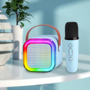 SIACART K12 Machine -Compatible Wireless Karaoke Mic with RGB 5 W Bluetooth Speaker