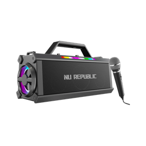 Nu Republic Sonicpop 1200 with Upto 18 Hrs Playtime, X-Bass, 3x1 Powerful Dynamic Drivers 60 W Bluetooth Party Speaker
