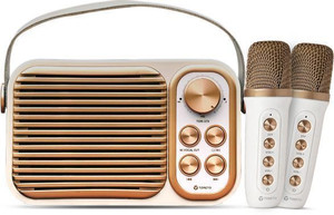 Toreto Mini Wireless Karaoke Speaker with Dual Mics, 20W HD Sound & Voice Modes 14 W Bluetooth Speaker