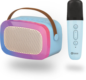 Inbase Boombox Bluetooth Speaker with Wireless Karaoke Mic, 5 Hrs Playtime, Portable 6 W Bluetooth Speaker